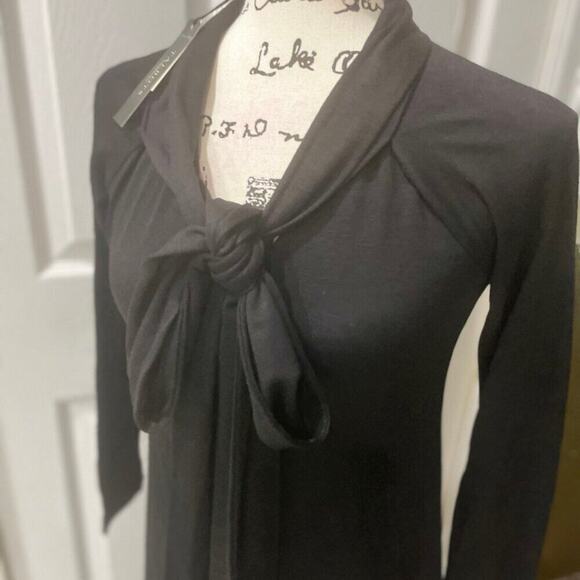 TALBOTS MAXI DRESS  FIT AND FLARE SIZE XS WOOL BLEND BLACK SOPHISTICATED CHIC - Picture 15 of 16